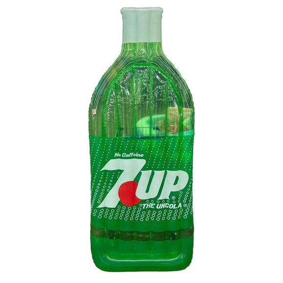 7 up Other - VTG Seven 7 Up Bottle 6 Ft. Inflatable Air Mattress Pool Beach Float Soda Water
